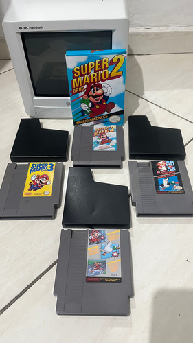 Lote 4 Mario Nes Em Ótimo Estado+ 1 Doublé Dragon (Usado)