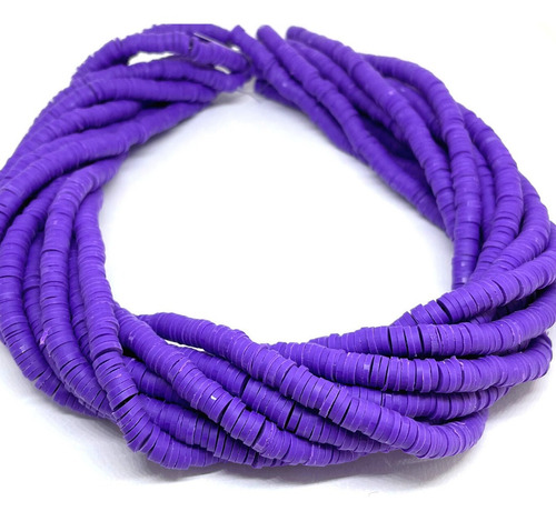 Pack 5 Tiras De 40 Cm Fimo Plano 6mm Purpura Bijouterie