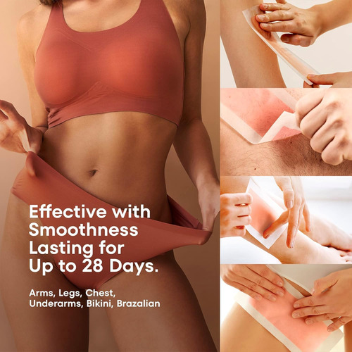 Wax Strips Hair Removal Kit Irreshine 40ct W/ Wipes