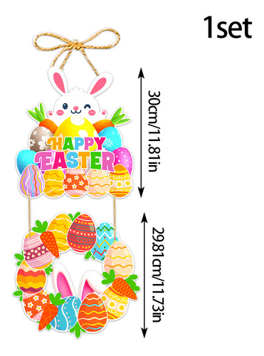 Felicesidad A La Puerta Colgante De La Pascua Decoración