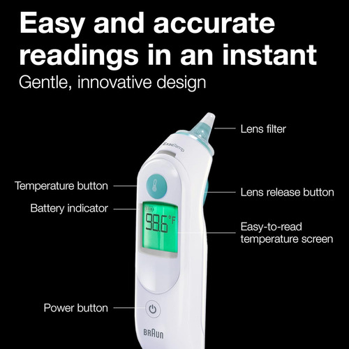 Braun Thermoscan 6, Irt - Termómetro Digital De Oído Para