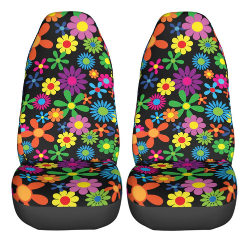 Foruidea Hippie Flor Funda Asiento Coche Universal 2 Uds