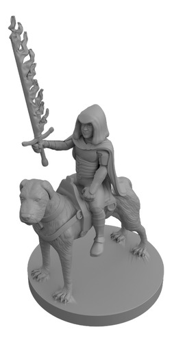 Miniaturas Dnd: Halfling Male Ranger With Irish Wolfhound
