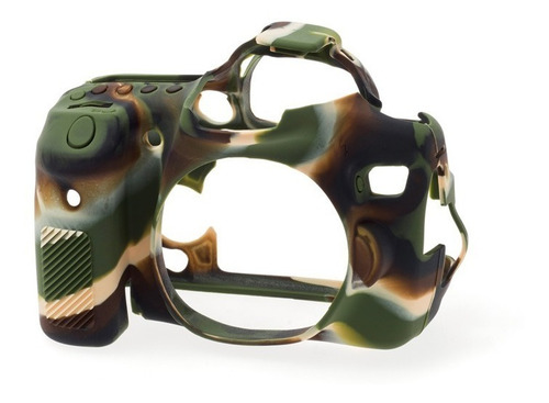 Carcasa Silicon Easycover Camuflaje Canon 70d + Mica Lcd