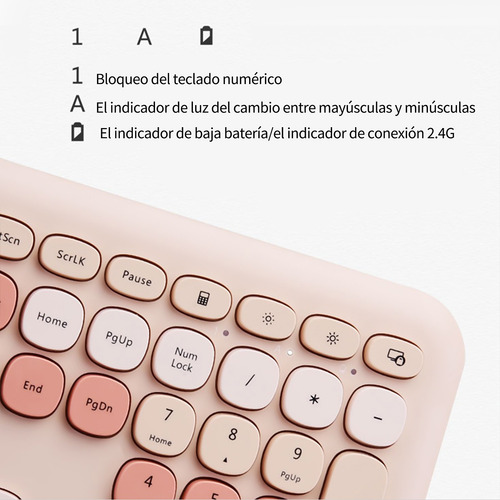 Juego De Teclado Y Ratón Mofii 606 En Té Con Leche