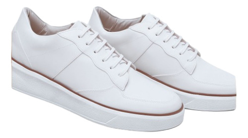 Tênis Branco Masculino Casual Sneaker Sapato Sapatênis Macio