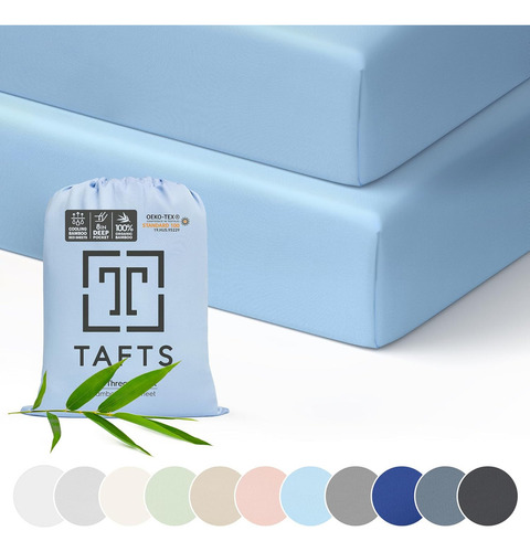 Tafts Sábanas Bajeras 100% Viscosa Para Cuna, Niñas, Niños Y