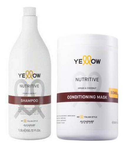  Kit Shampoo Yellow Nutritive 1.5l E Máscara 1kg