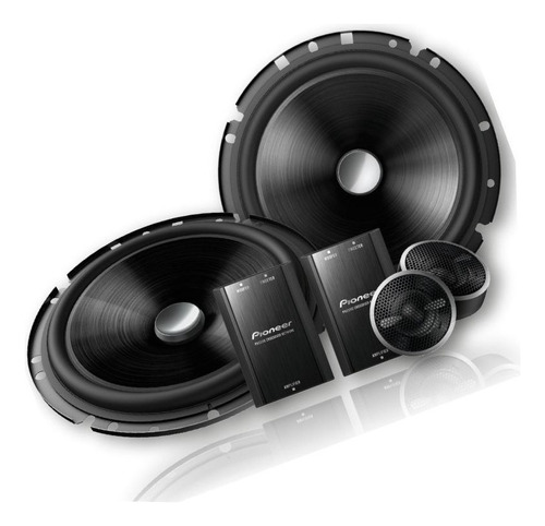 Alto Falante 6 Polegada Pioneer Kit Duas Vias Ts-c170br 220w Cor Preto