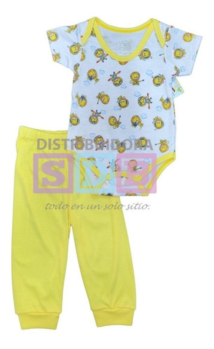 Imagen 5 de 5 de Conjunto Bodys + Pantalón Mameluco Para Bebe Varios Colores