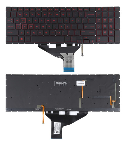 Us Keyboard With Red Backlight For Hp Omen 15-dc 15-dh 15t-