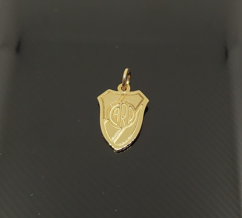 Imagen 2 de 6 de Dije Colgante Club De Fútbol River Oro 18k 1gr Macizo