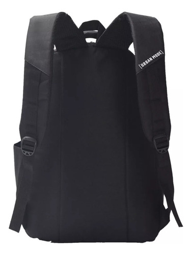 Mochila 18 Espalda Portanotebook Urban Mode - 32437 Color Negro Diseño De La Tela Lisa