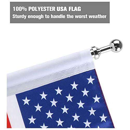 Soporte Para Asta De Bandera Para Moto Y Bandera Estadounide