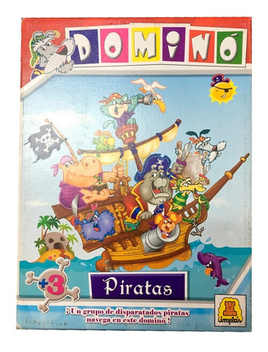  Domino Implas Piratas Infantil 28 Fichas 