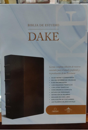 Biblia Rvr1960 Dake Estudio Grande Piel Duotono Marrón