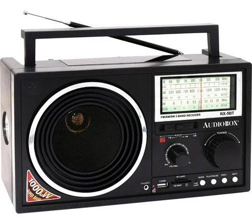 Radio Retro Inalambrico Am Bluetooth Pila Auricular Audiobox