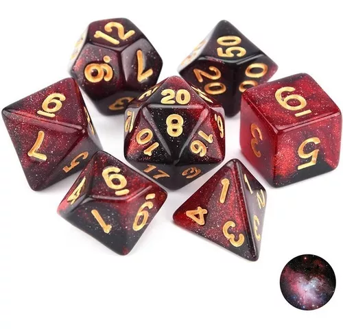 Fancyes Conjunto de 15 dados do pacote Fácil Role Playing RPG Dados de jogo  de vários lados Dados para RPG, suprimentos para festas Entretenimento  para, Azul : : Brinquedos e Jogos