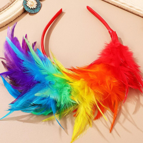 Baile De Fiesta Con Tocado De Aro De Plumas De Colores 2025