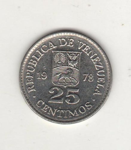 Venezuela Moneda De 25 Céntimos Año 1978 Km Y#50.1 - Excel.+