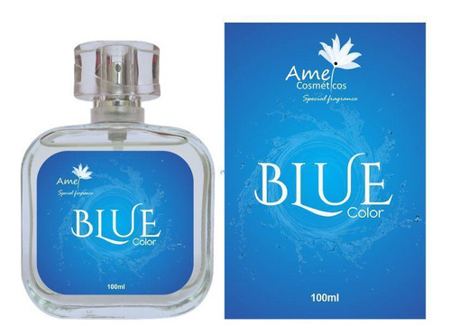 Perfume Amei Cosméticos Blue Color 100ml