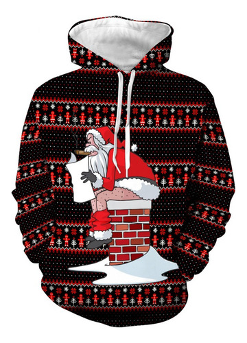 Sudadera Con Capucha De Navidad Con Impresión Digital 3d Par