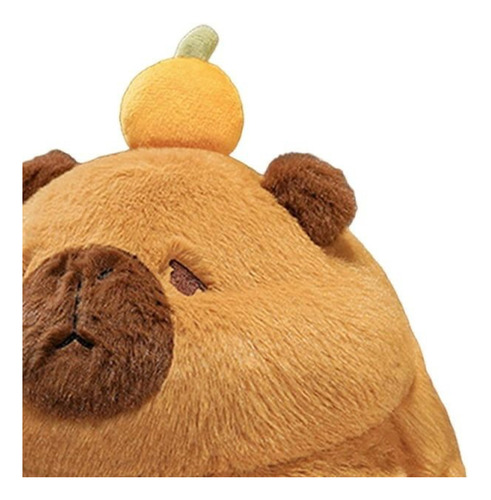 Peluche Almohada Con Manta Capibara 40 Cm Calienta Manos Marrón Oscuro