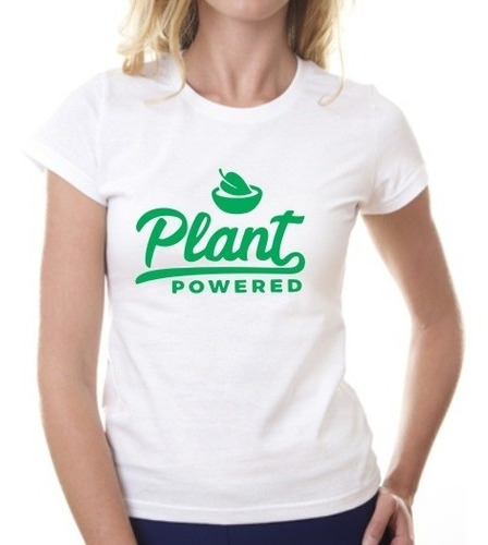 Camiseta Playera Mujer Vegetariana Vegana Plant Powered
