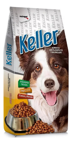 Nutrapet Keller  alimento para perro adulto de raza mediana sabor carne en bolsa de 22kg