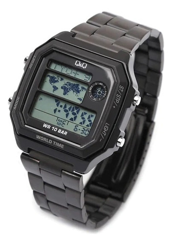 Reloj Para Hombre Q&q Metalico M196j008y Digital Casual