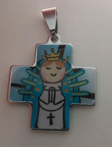 Dije En Acero Quirùrgico Virgen De Lujàn Porfis Virgencita