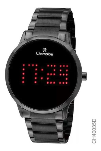 Relógio Pulso Digital Led C92 Feminino Champion Preto Novo