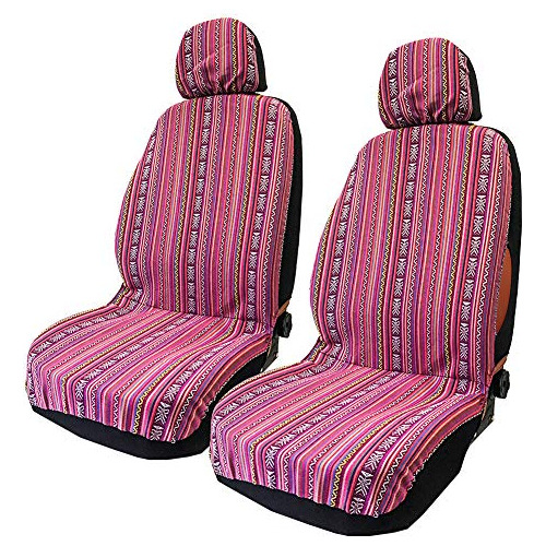 Fundas Universales Asiento Delantero, Rayas Coloridas P...