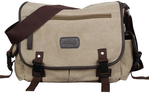 Bolso De Mensajero En Lienzo Para Hombre Gran Capacidad