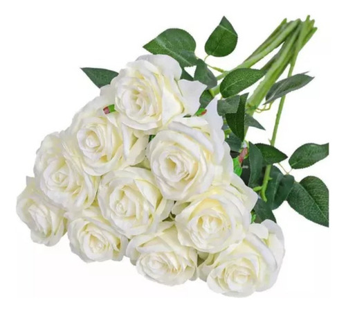 / S 10 Ramos De Rosas Artificiales De Seda Para Bodas