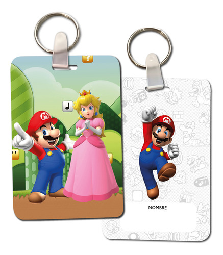 20 Souvenirs Mario Identificadores Para Mochilas