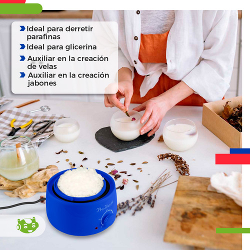 Calentador Fundidor De Cera Eléctrico Depilación Profesional Color Azul