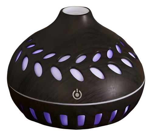 Humidificador Difusor De Aire Aromatizador Modelo Hojas Color Café Oscuro