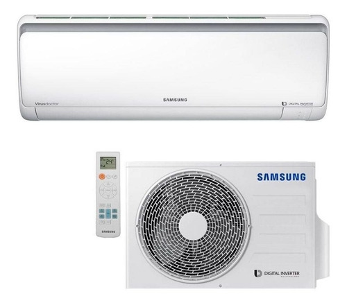 Ar condicionado Samsung Digital Inverter split quente/frio 12000BTU/h branco 220V AR12MSSPBGMNAZ