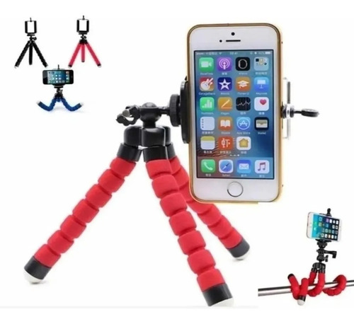 Tripode Pulpo 17cm Gopro Celular Con Cabezal Incluido Azul