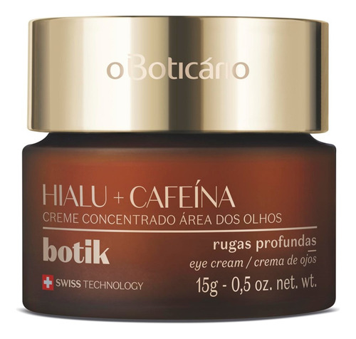 Creme Concentrado Para Área Dos Olhos Ácido Hialurônico E Momento de aplicação Dia/Noite Tipo de pele Todo tipo de pele