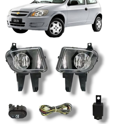 Kit Farol Milha Neblina Gm Celta Prisma 2007 08 09 10 11 12