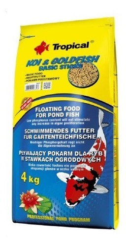 Tropical Alimento Para Peces Koi Y Goldfish Basic Sticks 4kg