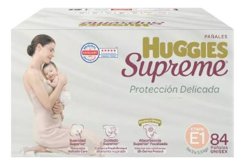 Pañales Etapa 1 Huggies Supreme Platino 84 Pzas