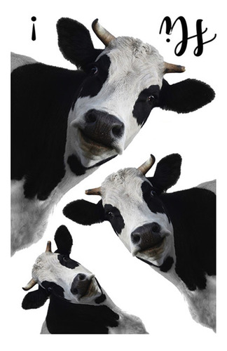 Calcomanía De Pared En V Con Diseño De Vaca, Despegar Y Pega