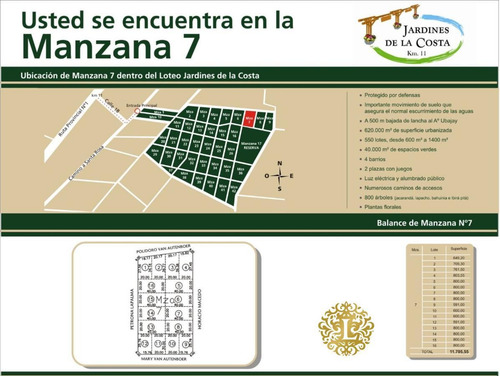 Imagen 10 de 14 de Se Vende Lote En Jardines De La Costa - Ruta 1 Km. 10