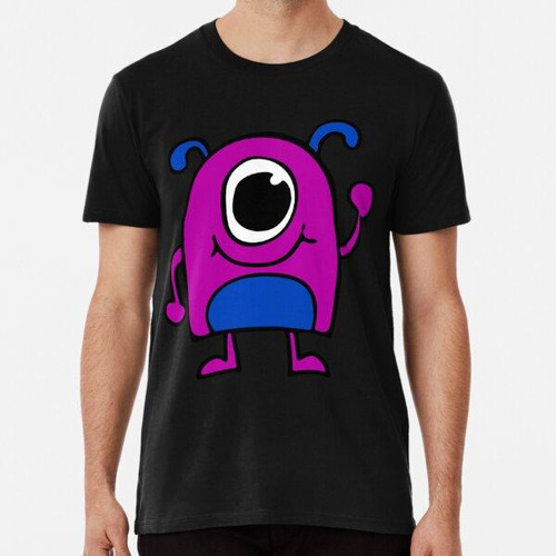 Remera Friendly Little Monster - Purple Mac (en Feliz Amaril