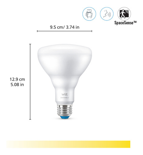 Foco WiZ 7.2BR30 LED 7.2 W Blanco cálido 127V 2700K 650 lm
