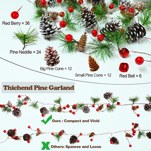 Guirnalda De Luces De Navidad Con Temporizador 2 Metros 20 L