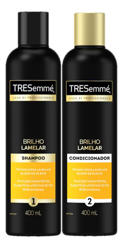  Kit Shampoo E Condicionador Tresemmé Brilho Lamelar 400ml